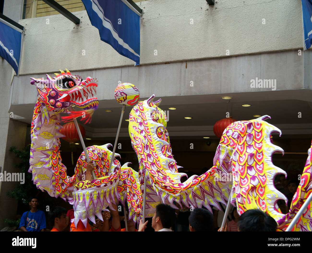 dragon dance troupe from Malaysia Stock Photo