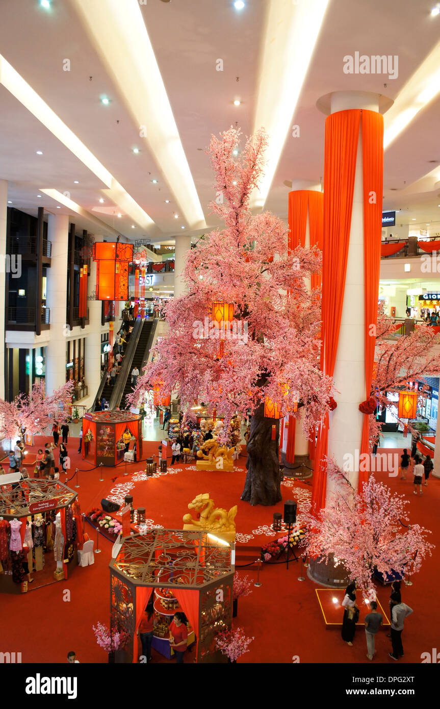 chinese new year decoration of shopping mall in Malaysia Stock
