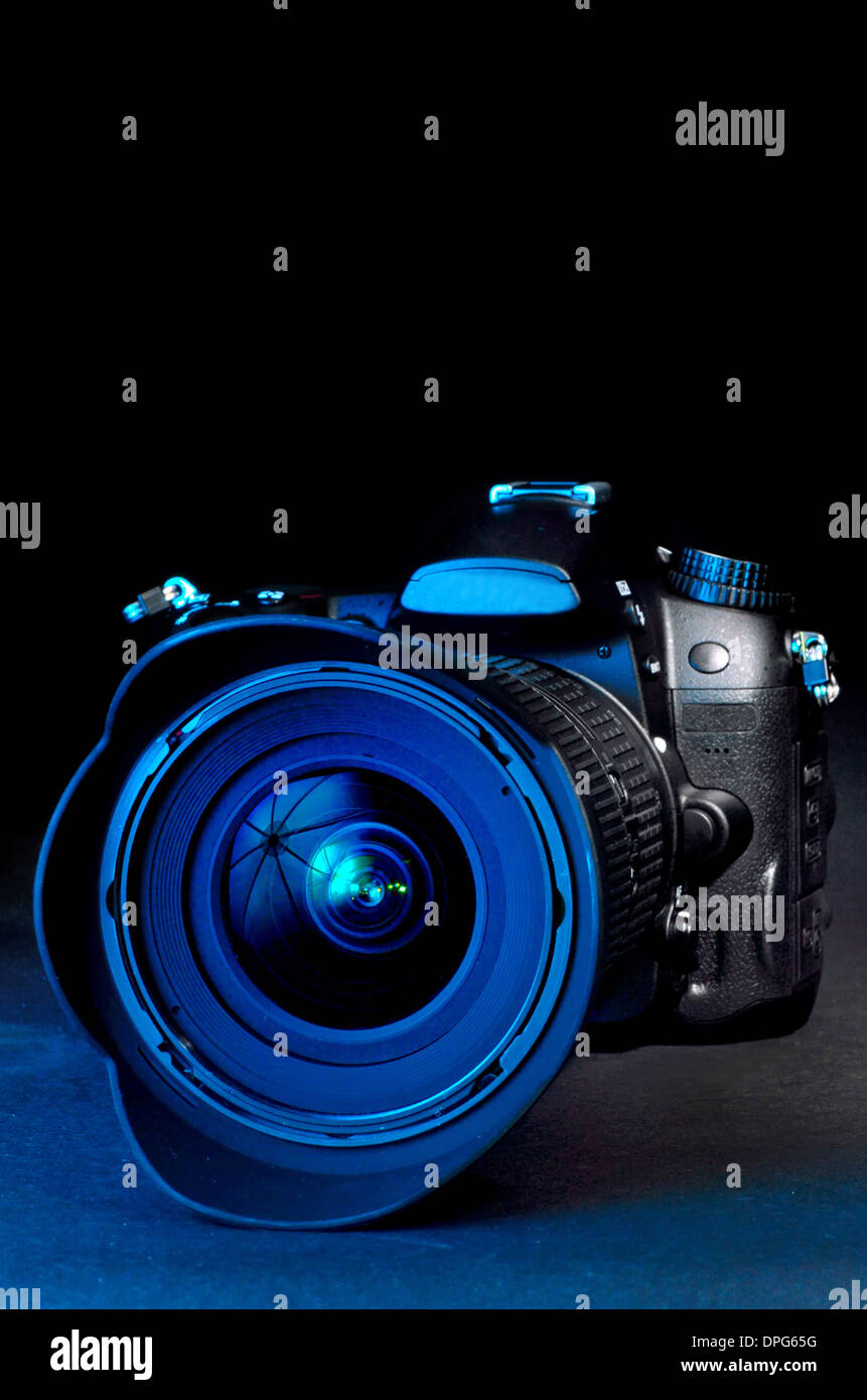 Closeup view of digital camera Stock Photo