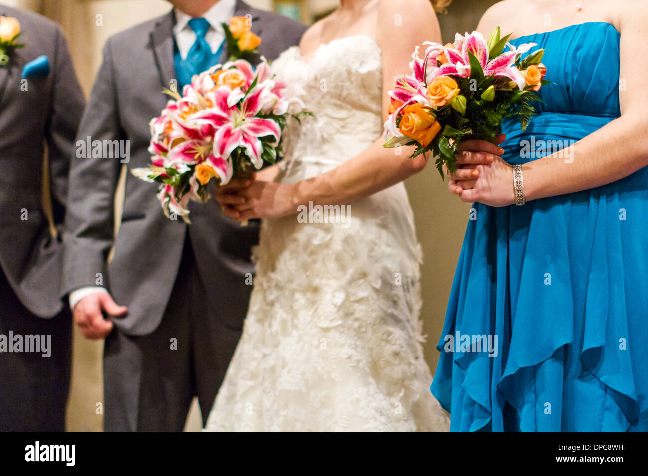 Young groom and bride at the wedding Stock Photo - Alamy
