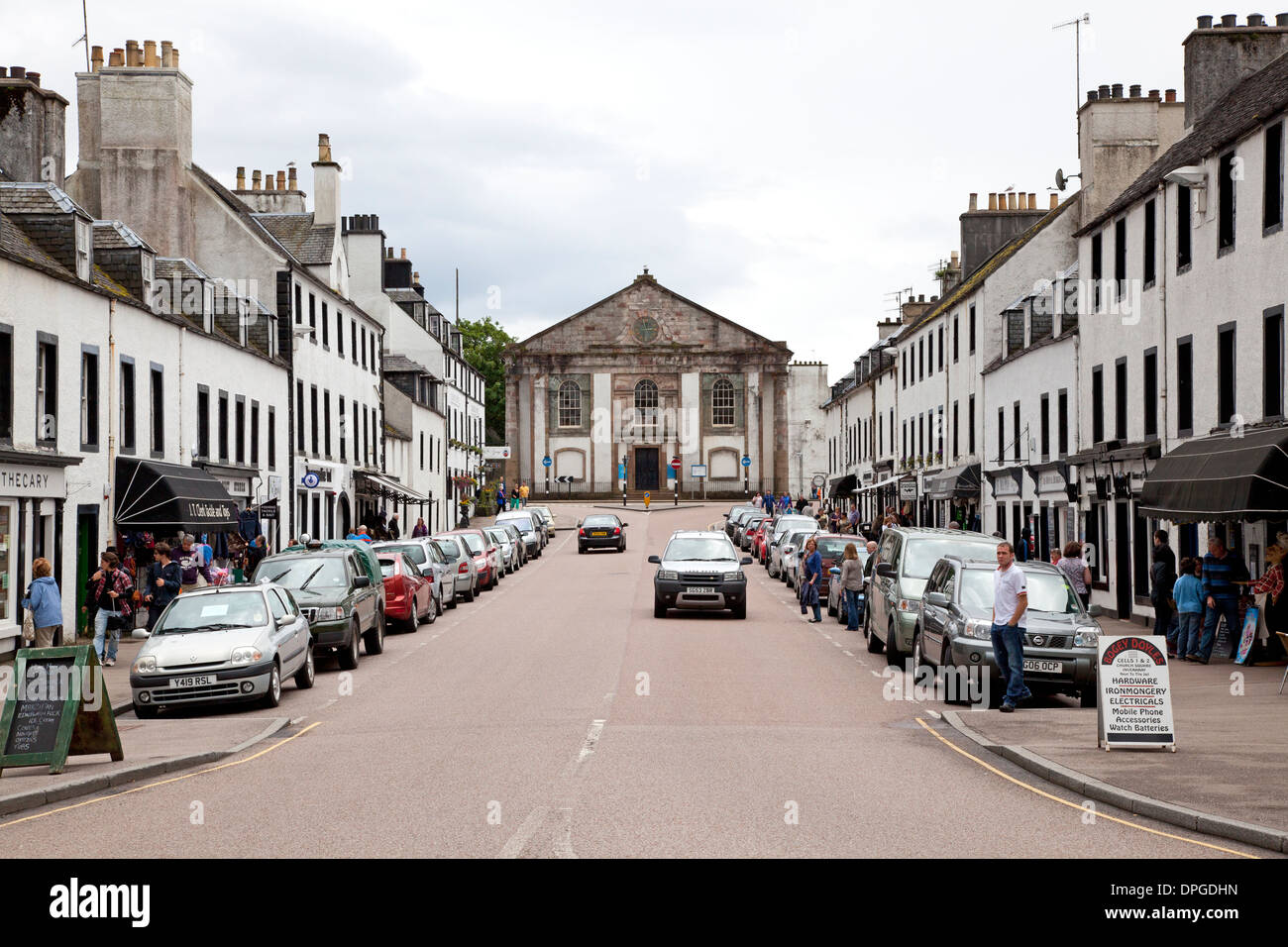 Main Street in the town centre, Inveraray, Argyll & Bute Stock Photo