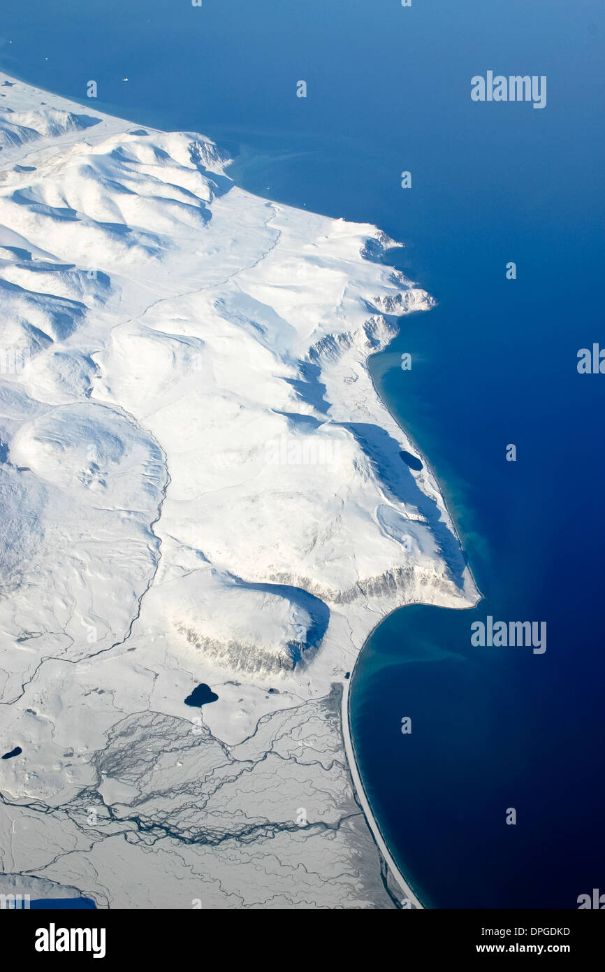 Aerial view of Greenland Stock Photo - Alamy