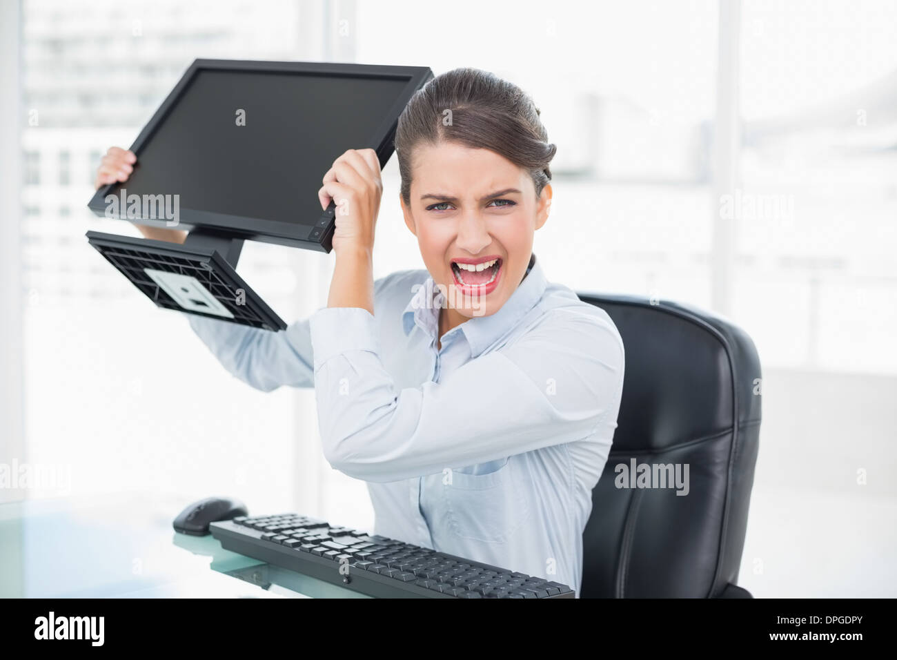 Woman throwing tantrum office hires stock photography and images Alamy
