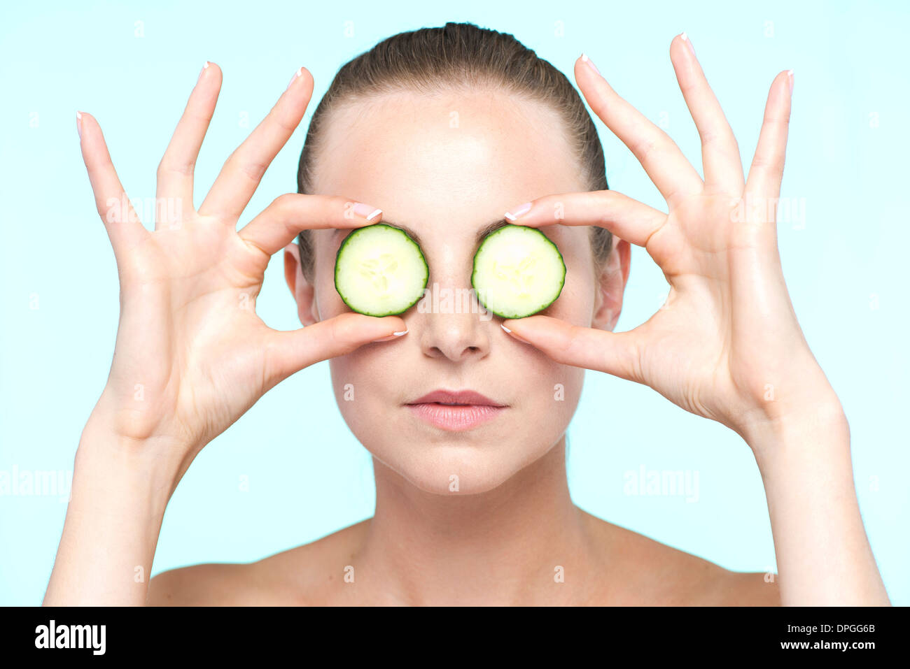 Cucumbers on the eyes hires stock photography and images Alamy