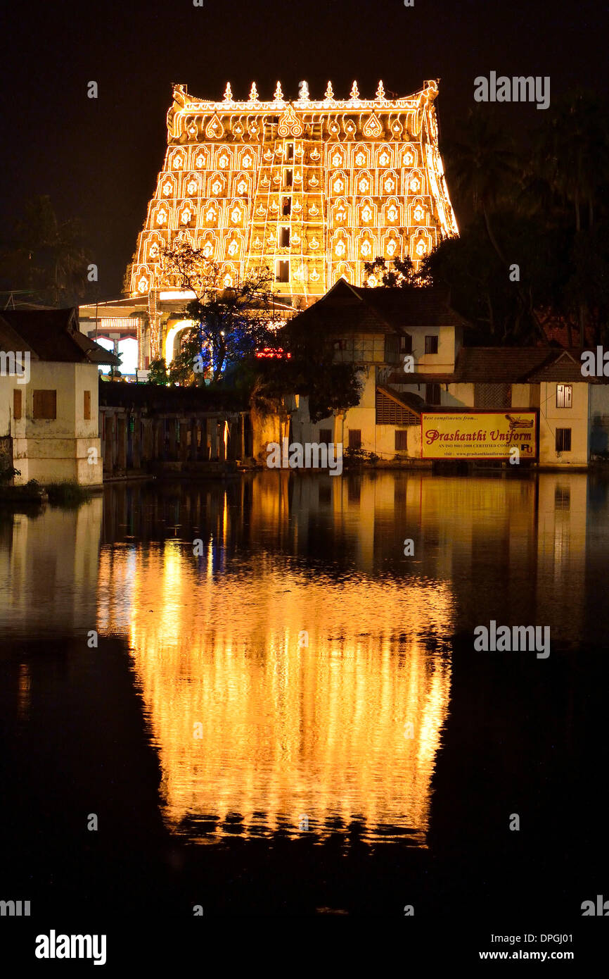 Lakshadeepam at Sree Padmanabhaswamy temple Stock Photo