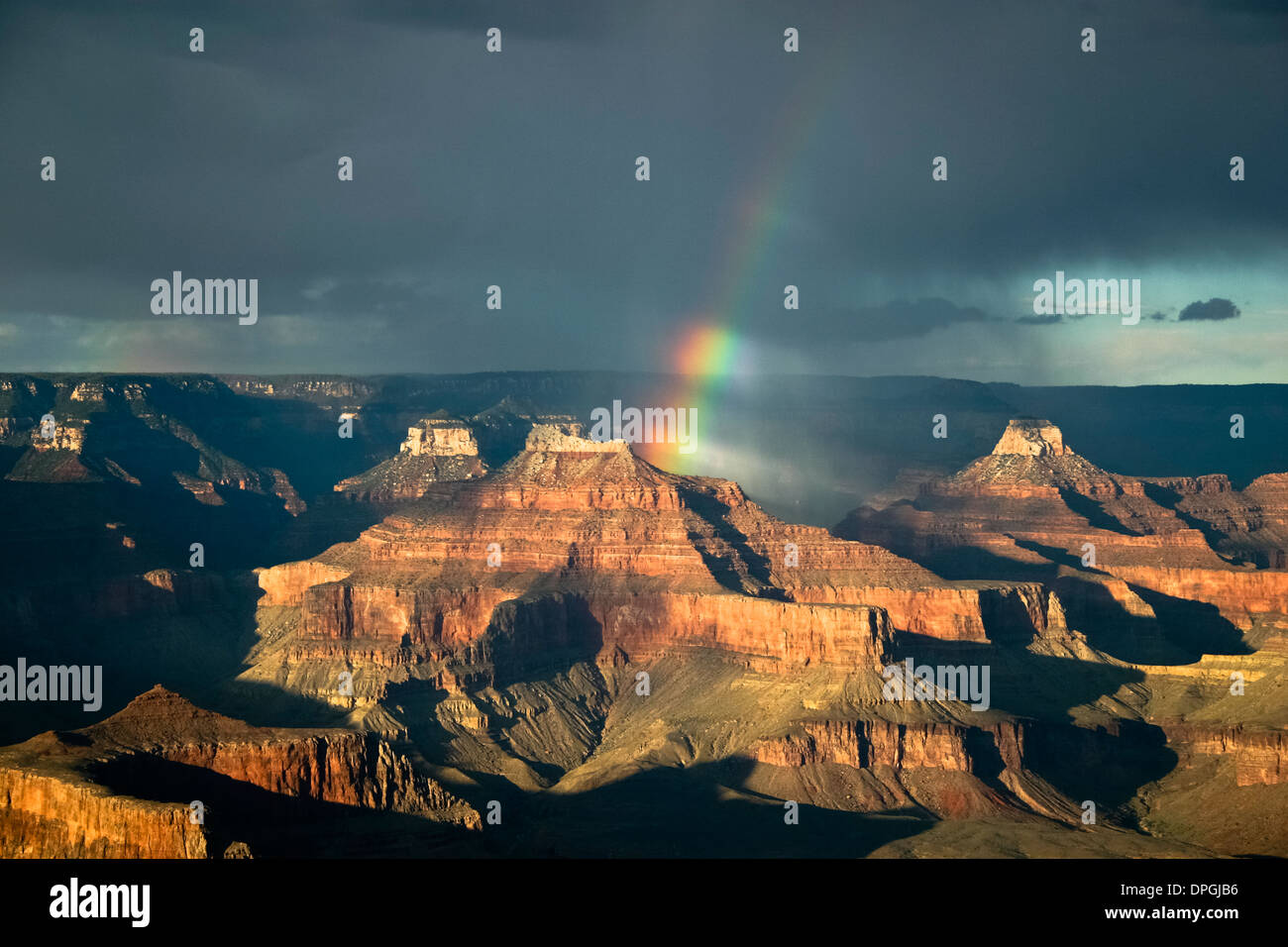 Grand canyon with rainbow and rain clouds hi-res stock photography and ...