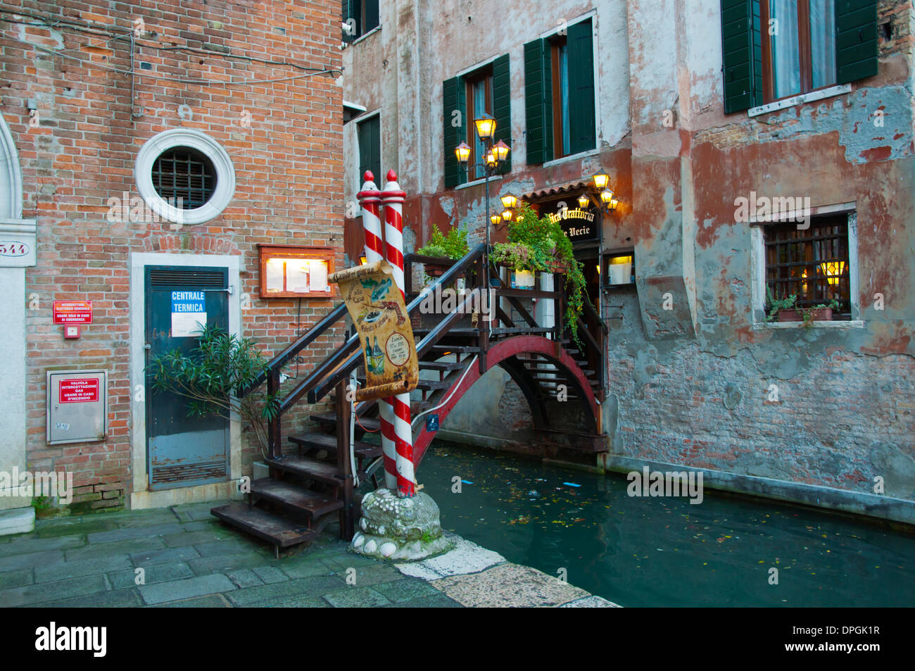 Antica Trattoria Poste Vecie restaurant, Rialto area, San Polo district, Venice Italy Europe Stock Photo