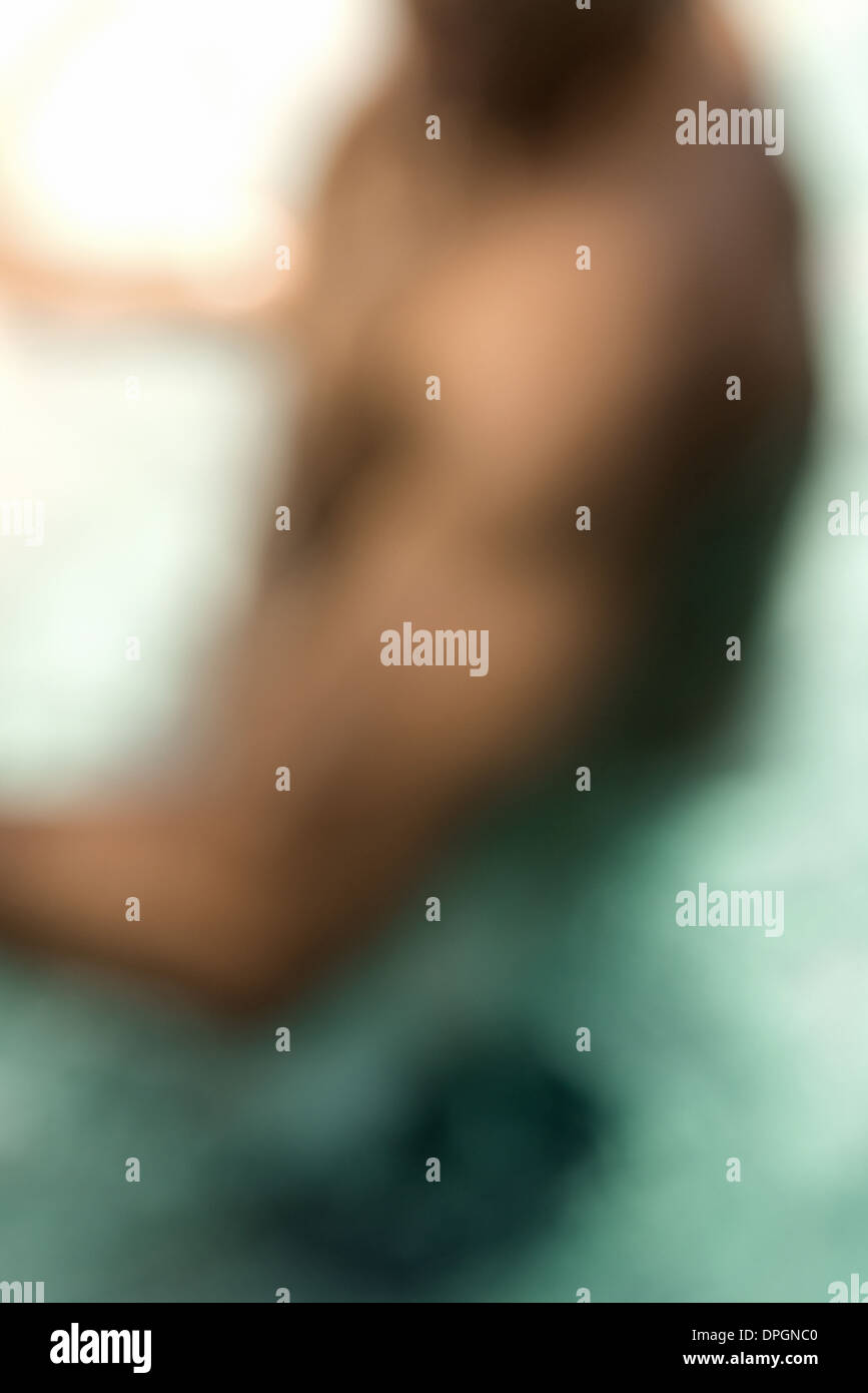 Male torso, blurred Stock Photo