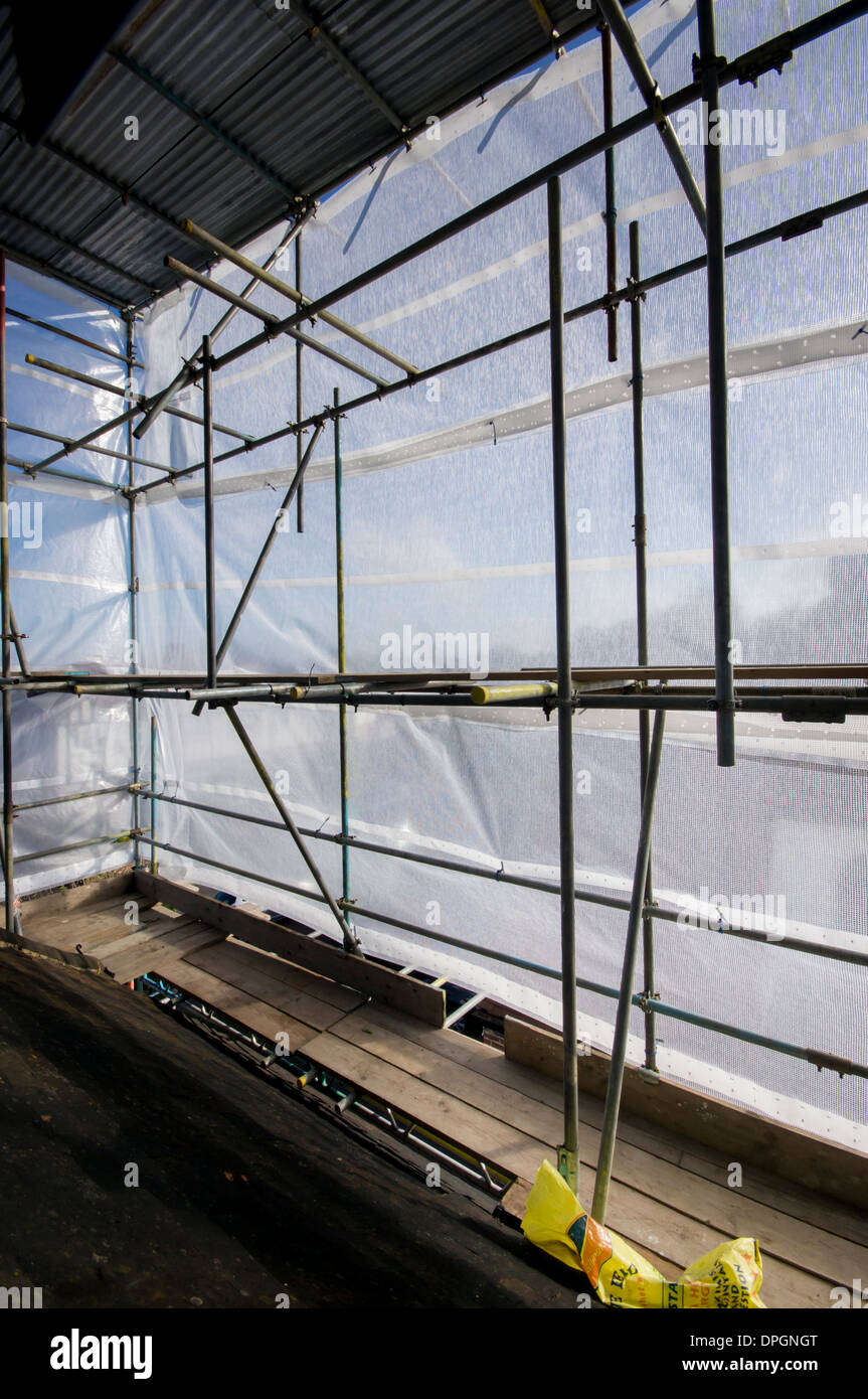 Europe, UK, England, London, scaffolding on house Stock Photo Alamy