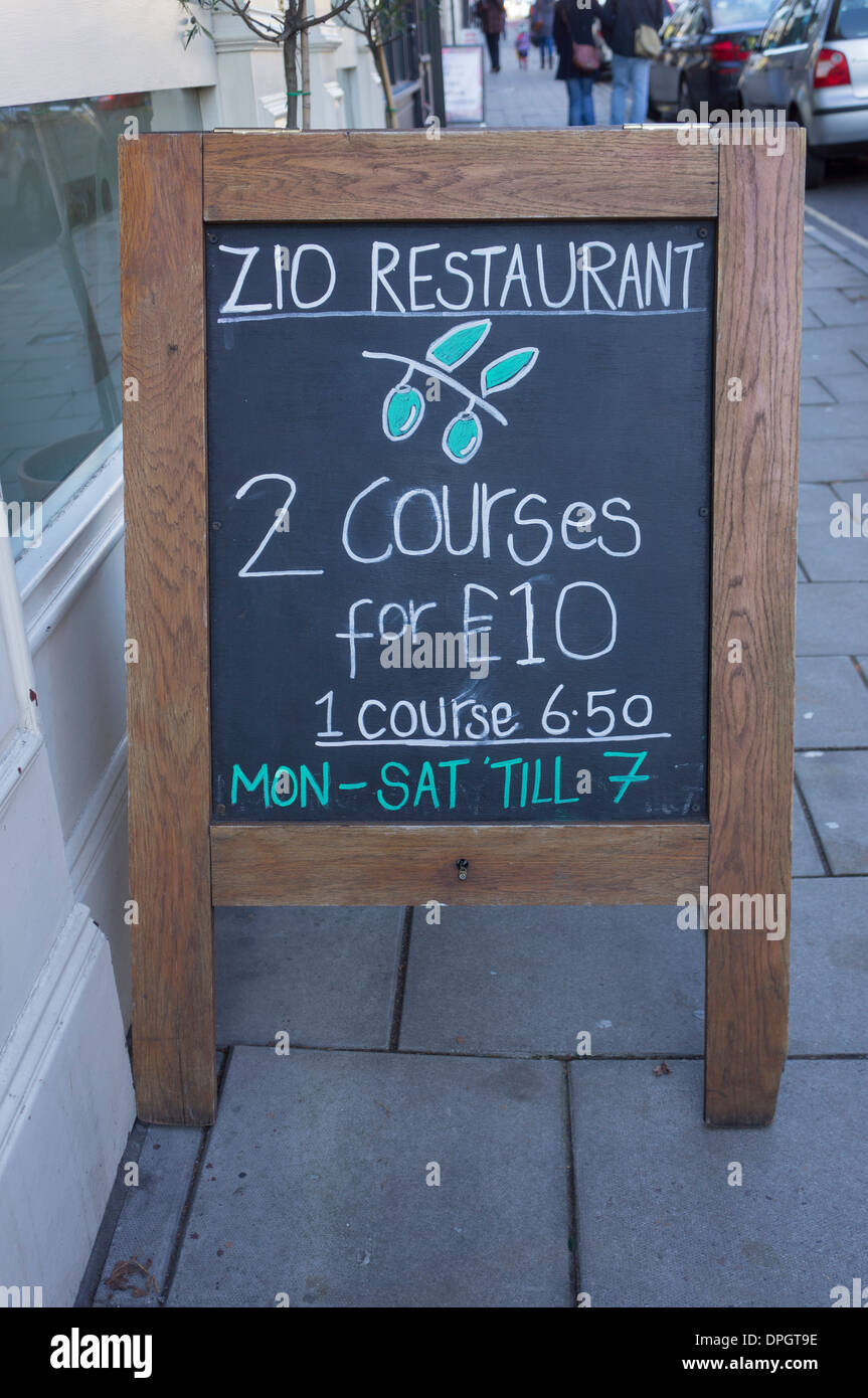 Restaurant sign Bristol city centre Stock Photo