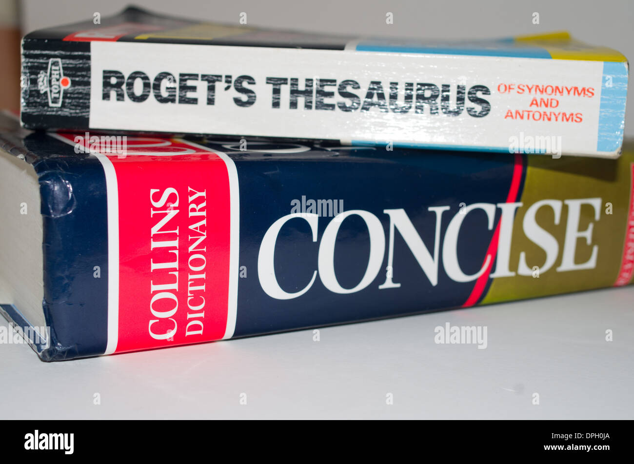 Stack of reference books Stock Photo - Alamy