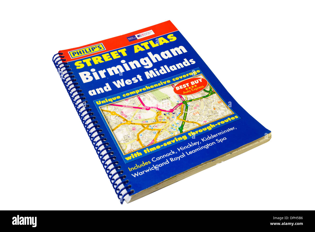A to Z street maps for major towns in the UK Stock Photo