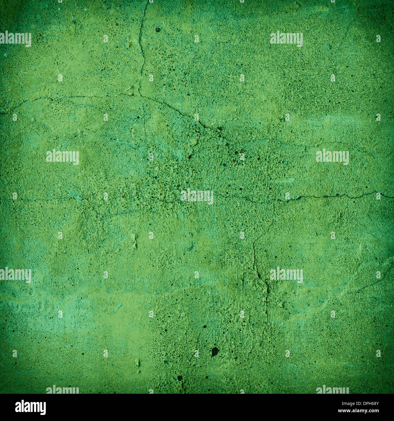 Cracked green concrete wall texture background Stock Photo