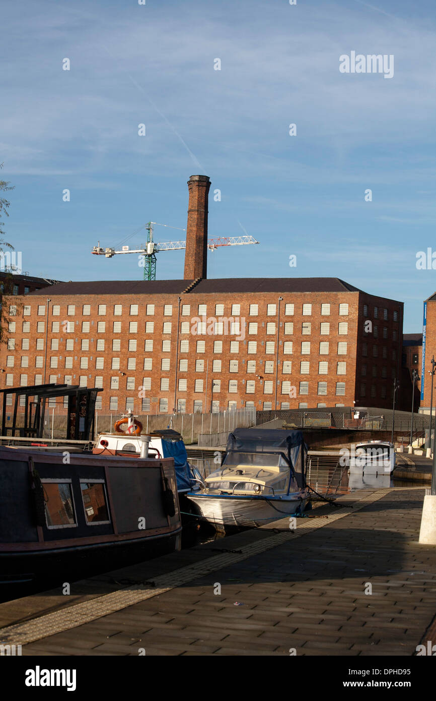Royal Mills now apartments from new canal basin between Ashton and