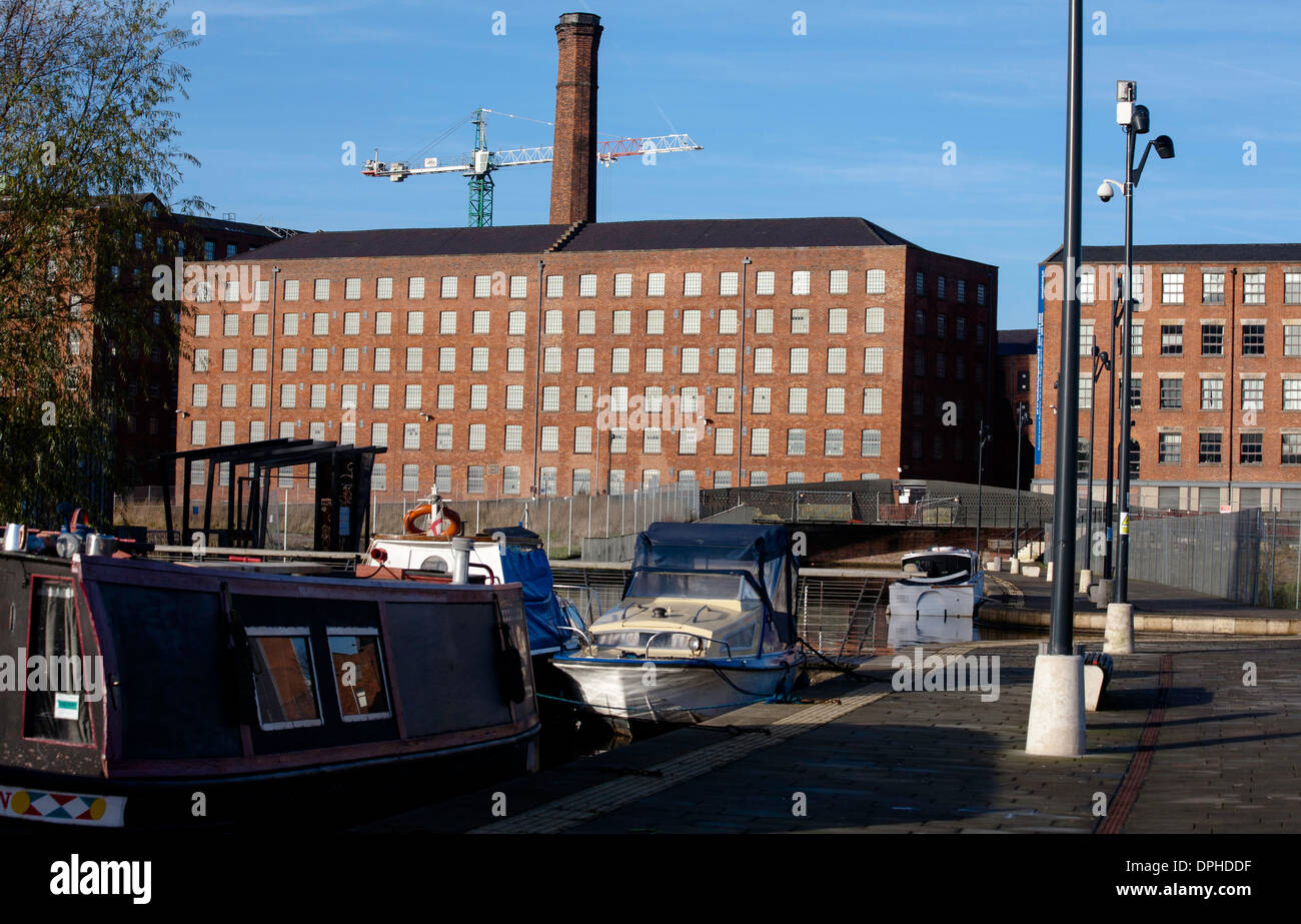 Royal Mills now apartments from new canal basin between Ashton and