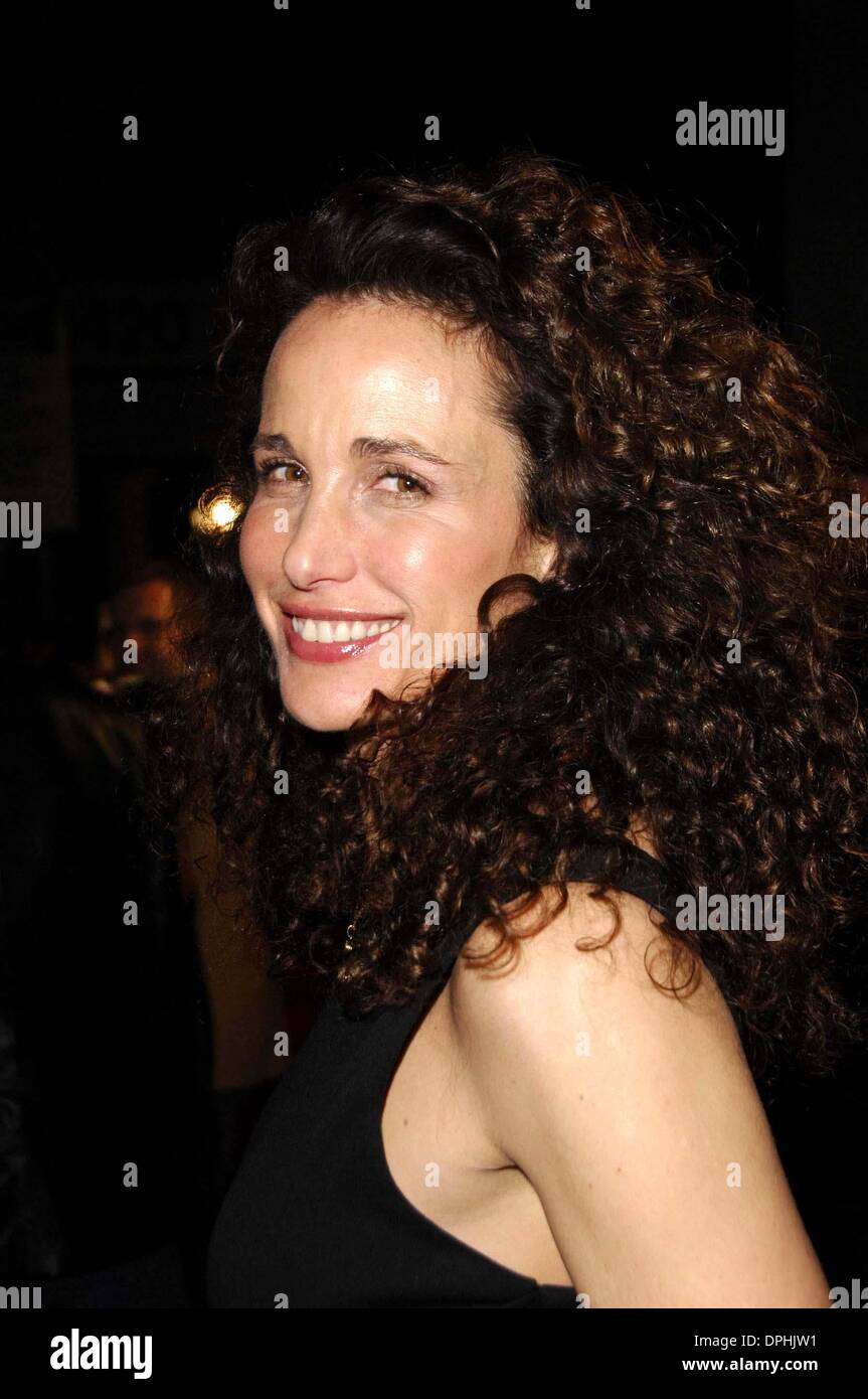 Dec. 12, 2006 - Hollywood, California, U.S. - ANDIE MACDOWELL AT THE PREMIERE OF THE NEW MOVIE FROM PARAMOUNT PICTURES' DREAMGIRLS. AT THE WILSHIRE THEATRE. IN BEVERLY HILLS, CA. ON 11 DECEMBER 2006.   -   K51056MGE(Credit Image: © Michael Germana/Globe Photos/ZUMAPRESS.com) Stock Photo