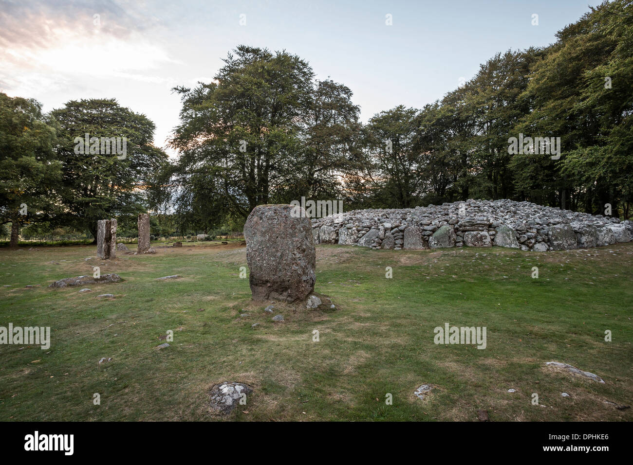 Neolithic Burial Cairns at Clava Cairns near Culloden in Inverness