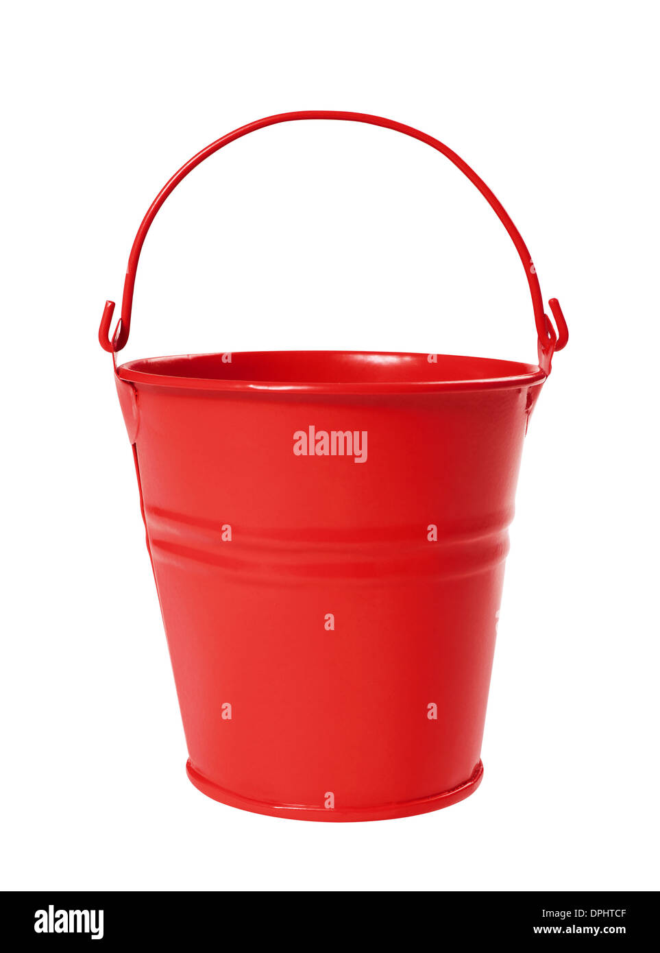 Red Bucket, Isolated on white background Stock Photo - Alamy