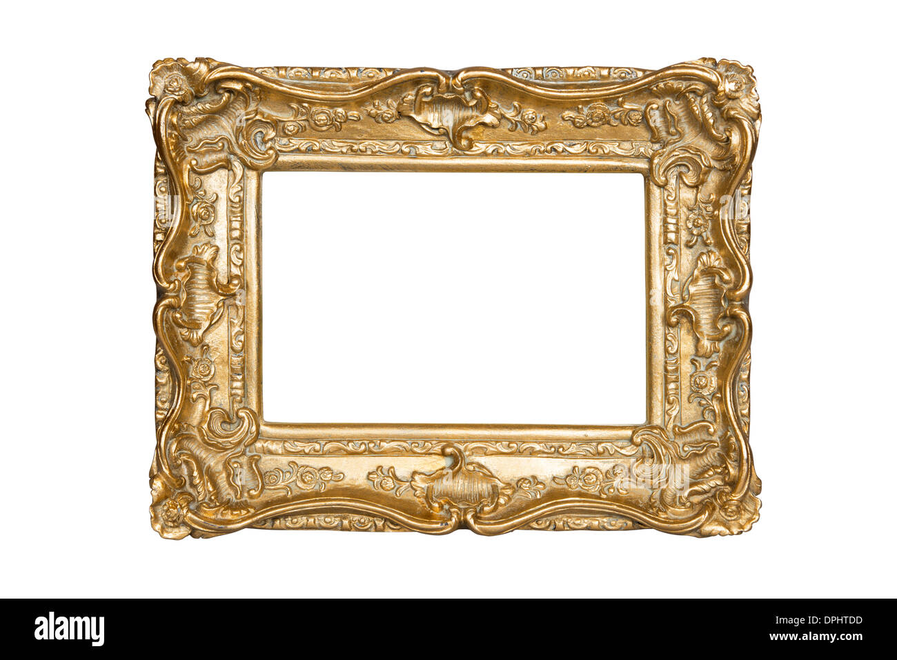 Gold frame isolated on white with clipping path Stock Photo - Alamy