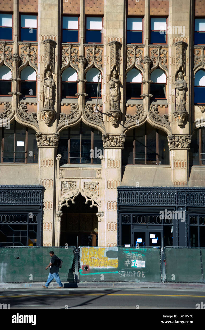 old United Artists movie theater on Broadway in Downtown Los Angeles, California Stock Photo