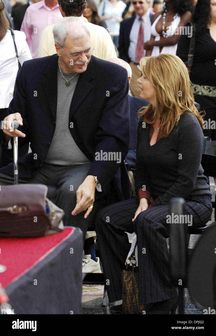 Oct. 31, 2006 - Hollywood, California, U.S. - Phil Jackson and Jeanie Buss during a ceremony honoring L.A. Lakers owner Jerry Buss with a Star on the Hollywood Walk of Fame, on October 30, 2006, in Los Angeles..  -   K50501MGE(Credit Image: © Michael Germana/Globe Photos/ZUMAPRESS.com) Stock Photo
