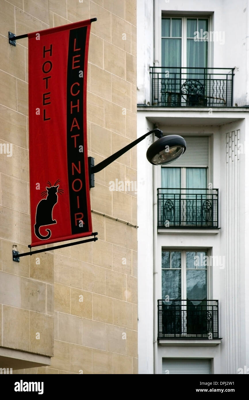 Hotel Le Chat Noir In Paris Stock Photo 65550941 Alamy