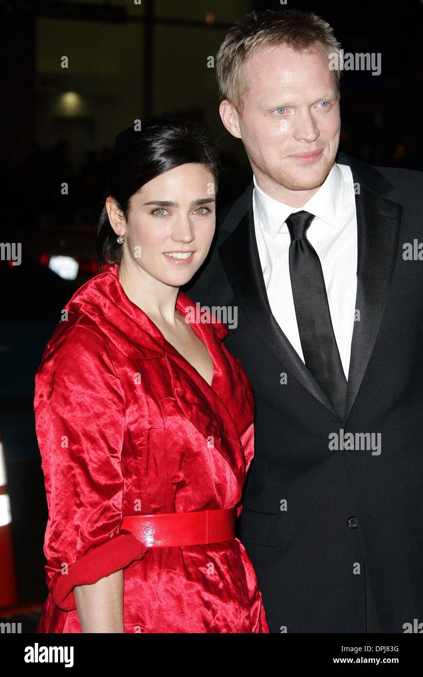 Jennifer Connelly and Paul Bettany pick up their children, Kai and Stellan,  from school New York City, USA - 12.05.09 Stock Photo - Alamy