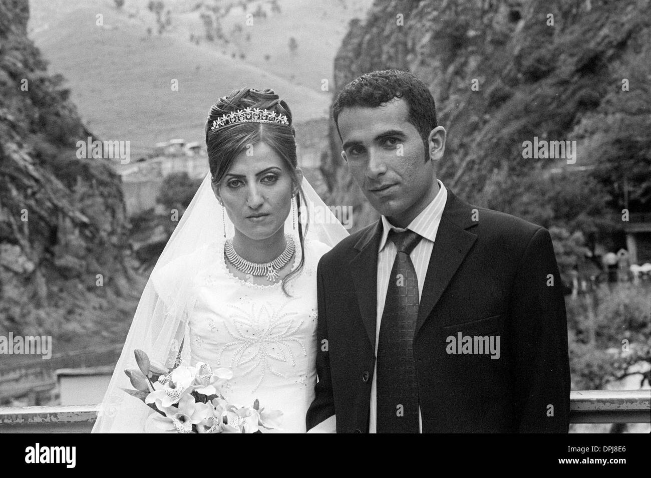 Ali Beg May 05, 2006 - Gali Ali Beg, Iraq - Newlyweds pose for pictures on the ...