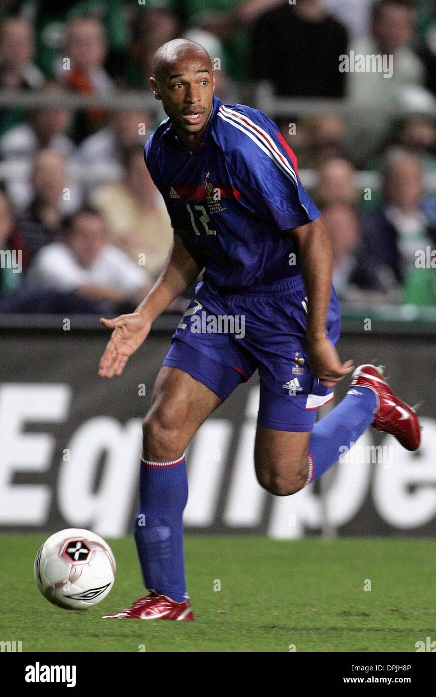 THIERRY HENRY.FRANCE & ARSENAL FC.REP OF IRELAND V FRANCE.LANSDOWNE ROAD,DUBLIN.07/09/2005.DIJ36939.K47872.WORLD CUP PREVIEW 2006 Stock Photo