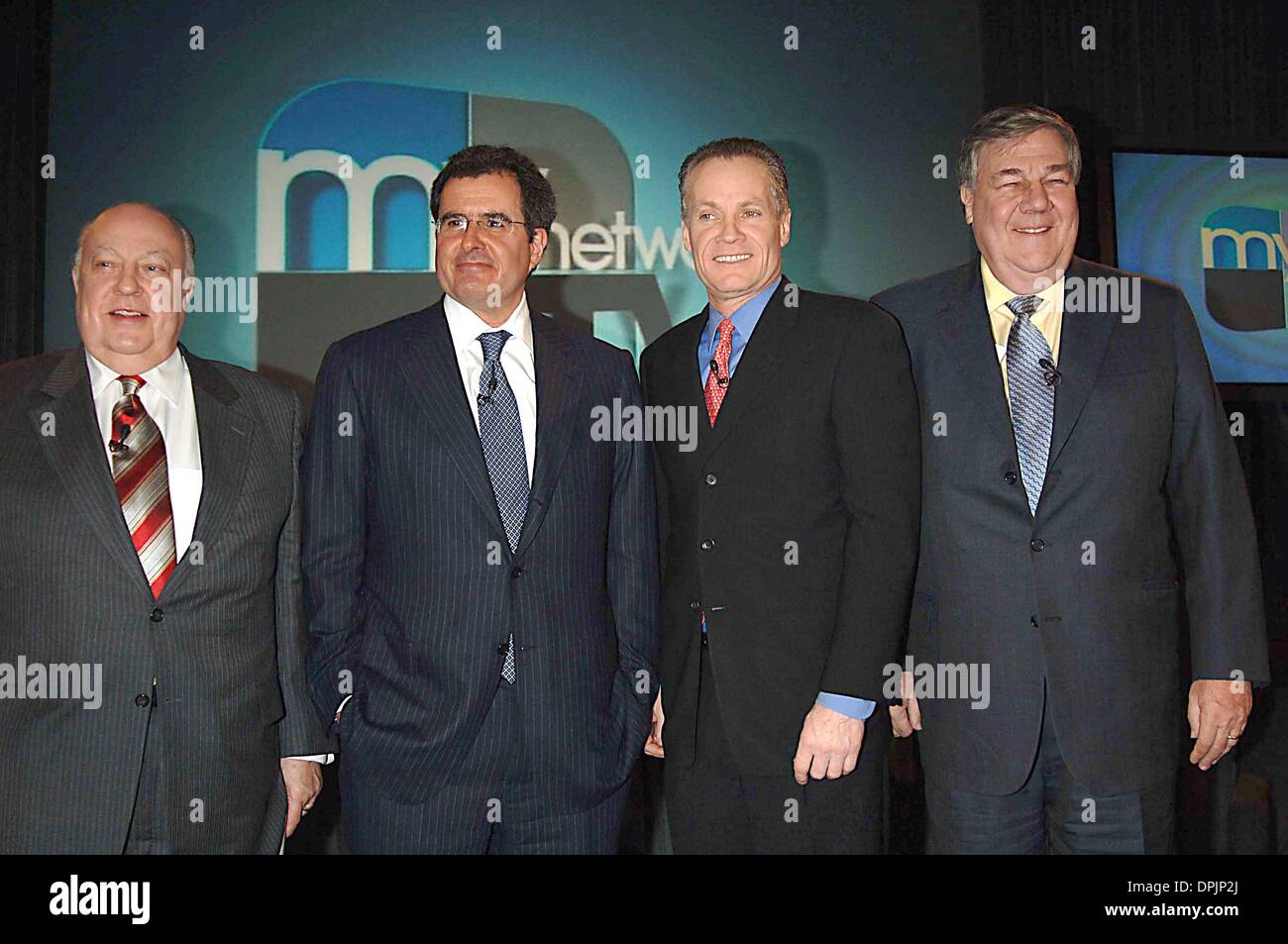 Feb. 22, 2006 - New York, NEW YORK - FOX WILL LAUNCH  MY NETWORK TV, A NEW PRIMETIME  SCHEDULE TO DEBUT IN THE FALL,   AND  ANNOUNCED AT A PRESS CONFERENCE AT THE W HOTEL IN NYC WITH  FOX'S ROGER AILES, PETER CHERNIN AND JACK ABERNATHY ON  FEBRUARY 22, 2006... ANDREA RENAULT    K46910AR(Credit Image: © Globe Photos/ZUMAPRESS.com) Stock Photo