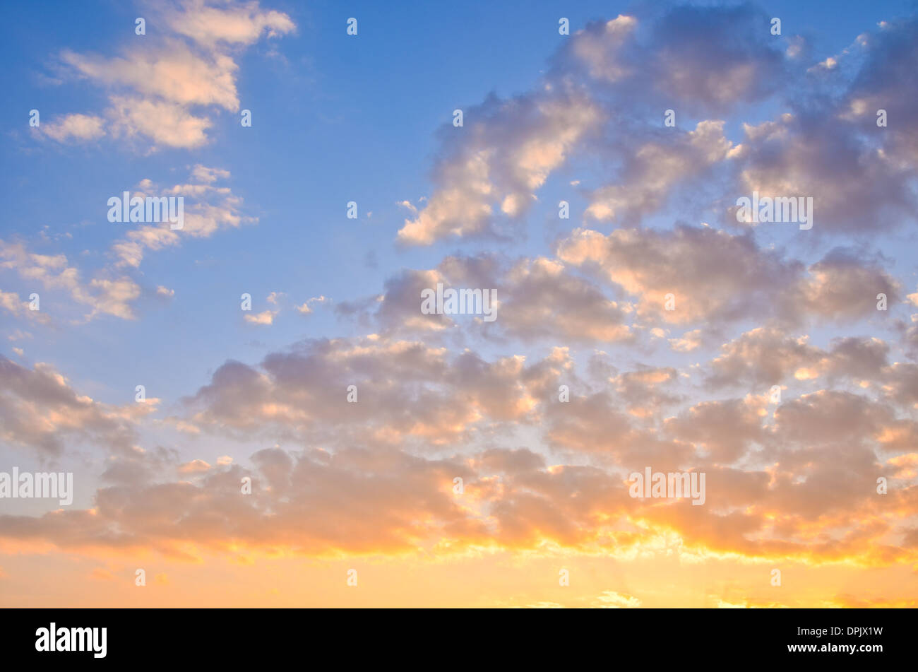 Blue sunset sky Stock Photo - Alamy