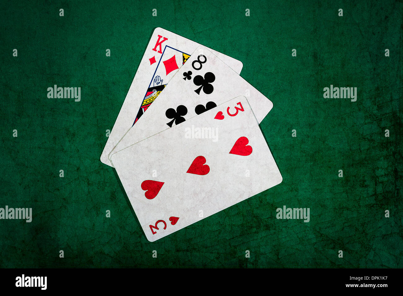 Twenty One 6. Closeup view of playing cards forming the blackjack ...