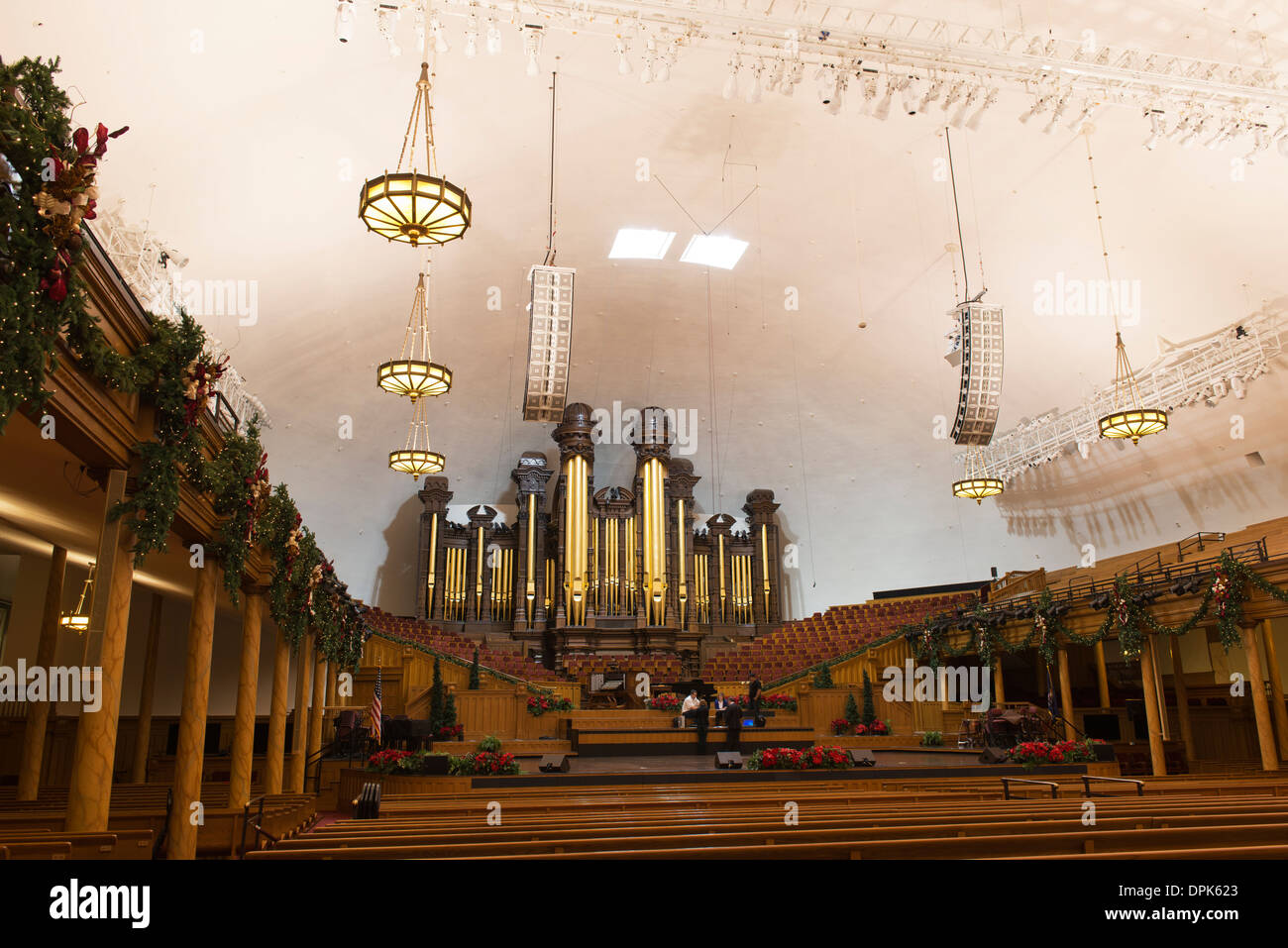 Interior of the Tabernacle in Temple Square, Salt Lake City Stock Photo -  Alamy