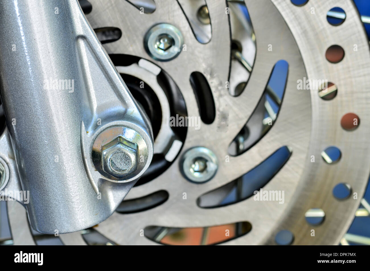 wheel nut on a motorcycle Stock Photo Alamy