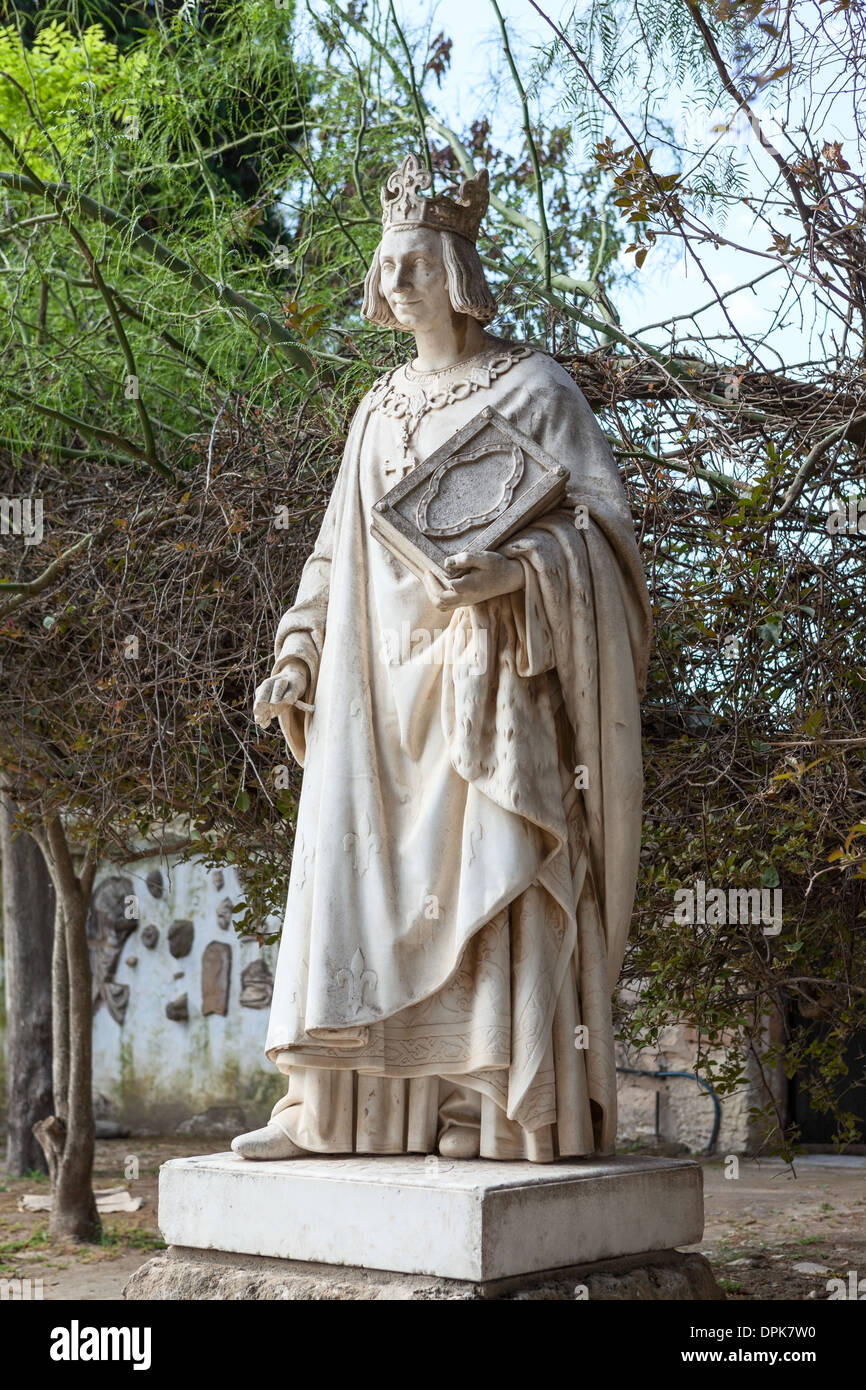 Statue of King Louis IX in the gardens of the Historical Museum in