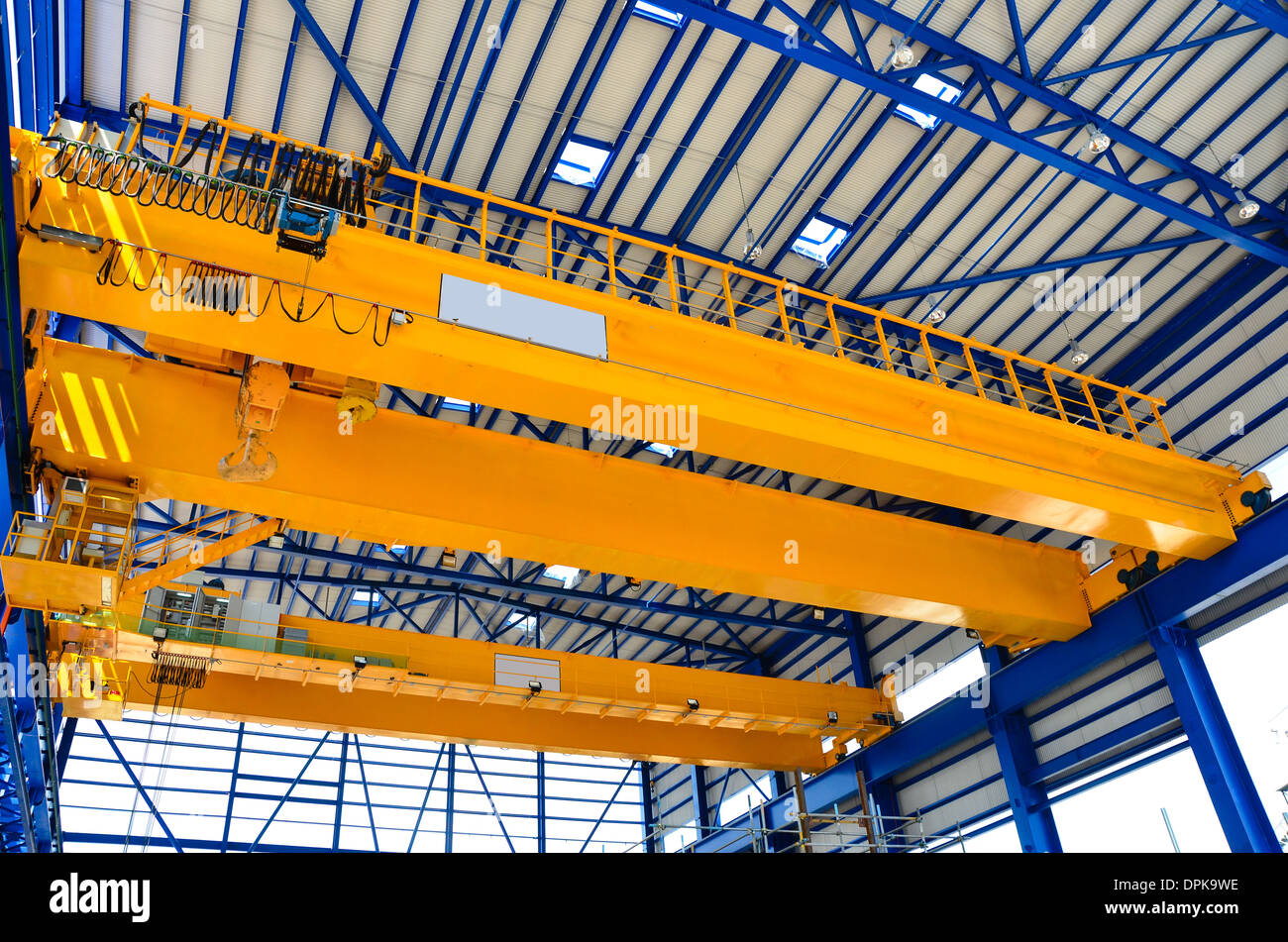 Factory overhead crane Stock Photo Alamy