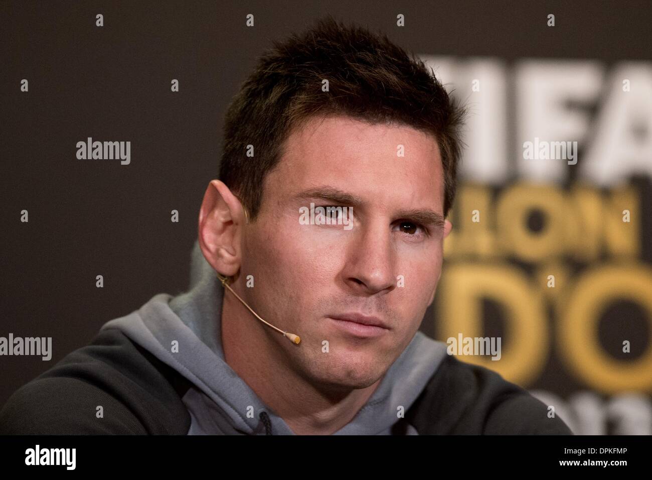 Zurich, Switzerland. 13th Jan, 2014. Lionel Messi Football / Soccer