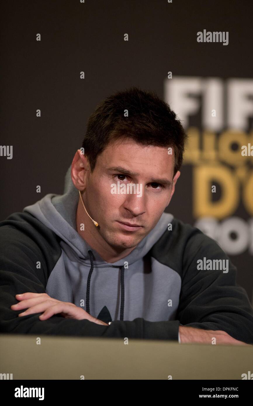 Zurich, Switzerland. 13th Jan, 2014. Lionel Messi Football / Soccer