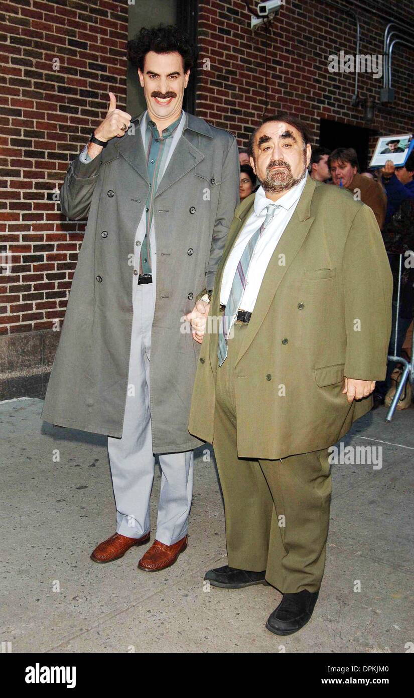 Oct. 31, 2006 - New York, new york - Sacha  Baron  Cohen  (as   Borat ) appears  on  the  David  Letterman show in Manhattan  on October 30, 2006.. Andrea  Renault     K50490AR(Credit Image: © Globe Photos/ZUMAPRESS.com) Stock Photo