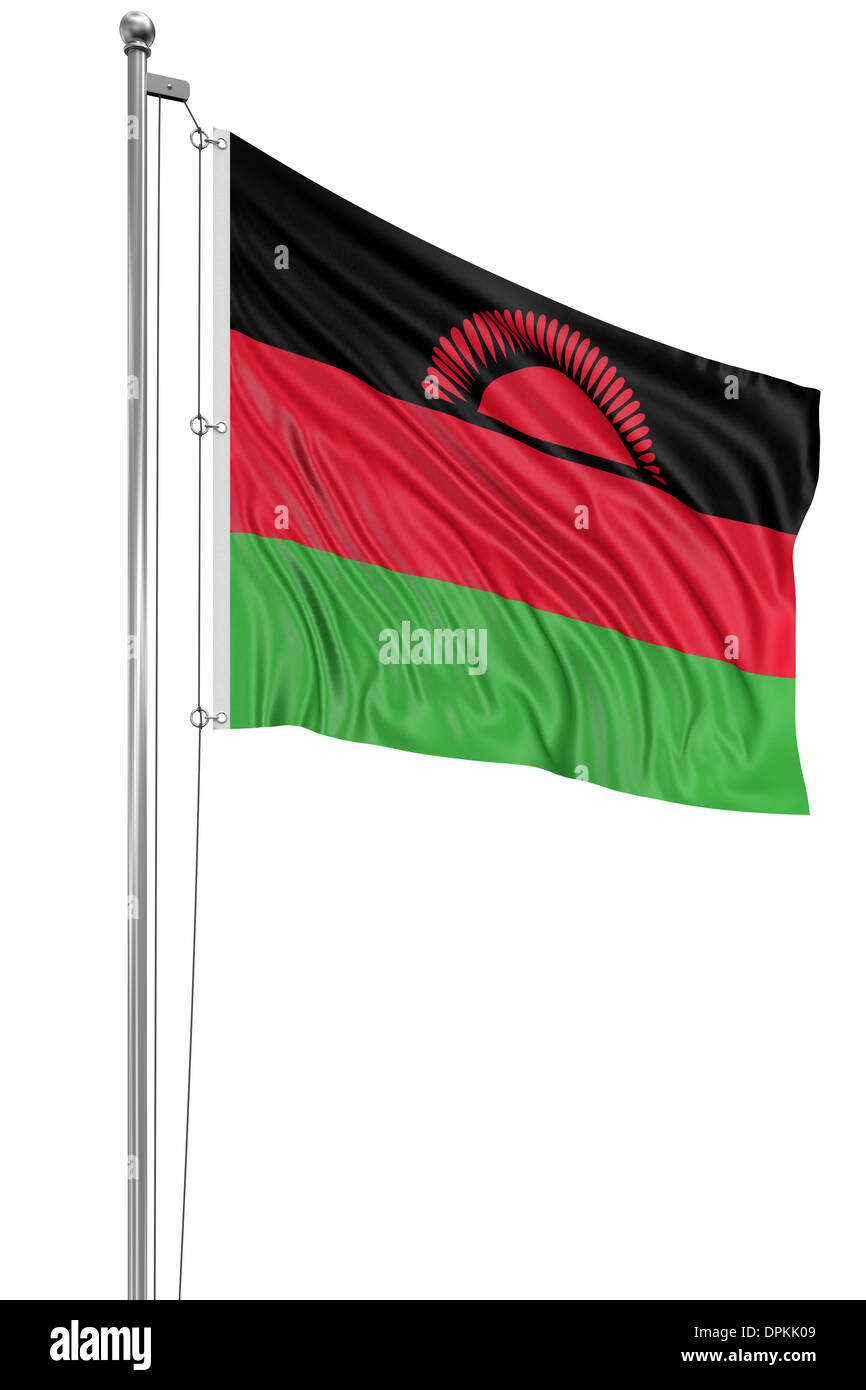 3D flag of Malawi Stock Photo - Alamy