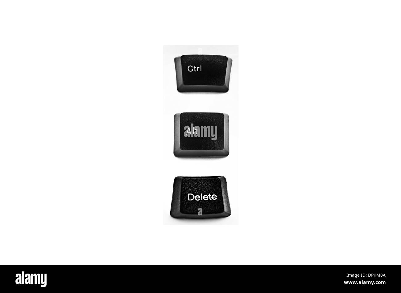 Words created with computer keyboard buttons on white background Stock ...