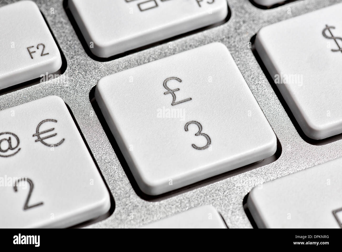 British pound sign on a keyboard Stock Photo