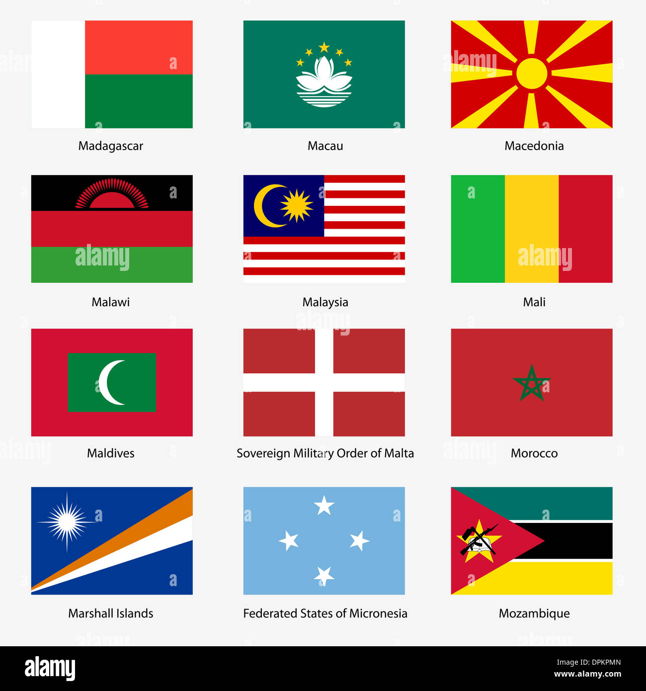 Set Flags of world sovereign states Stock Photo Alamy