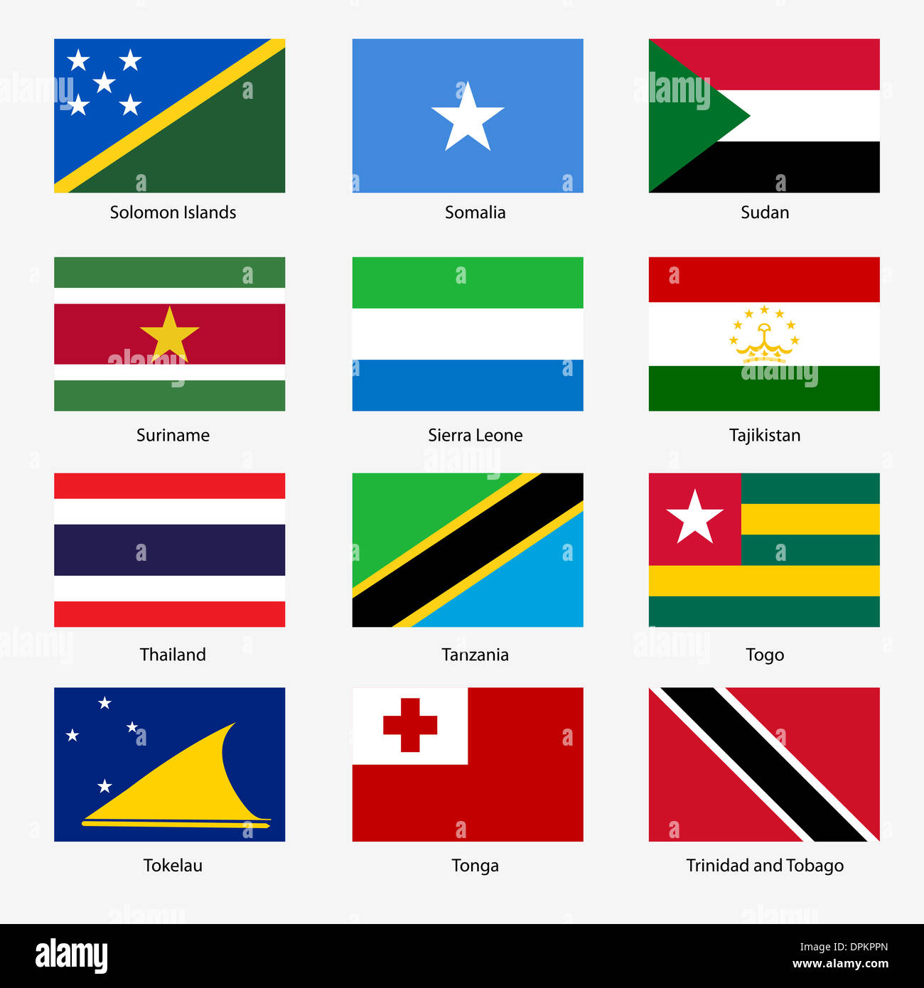 Setting flags. Flag Set. World Flags Set 8. Tanzania symbol.