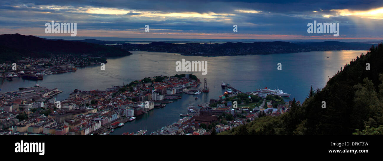 View bergen rooftops fjord hi-res stock photography and images - Alamy