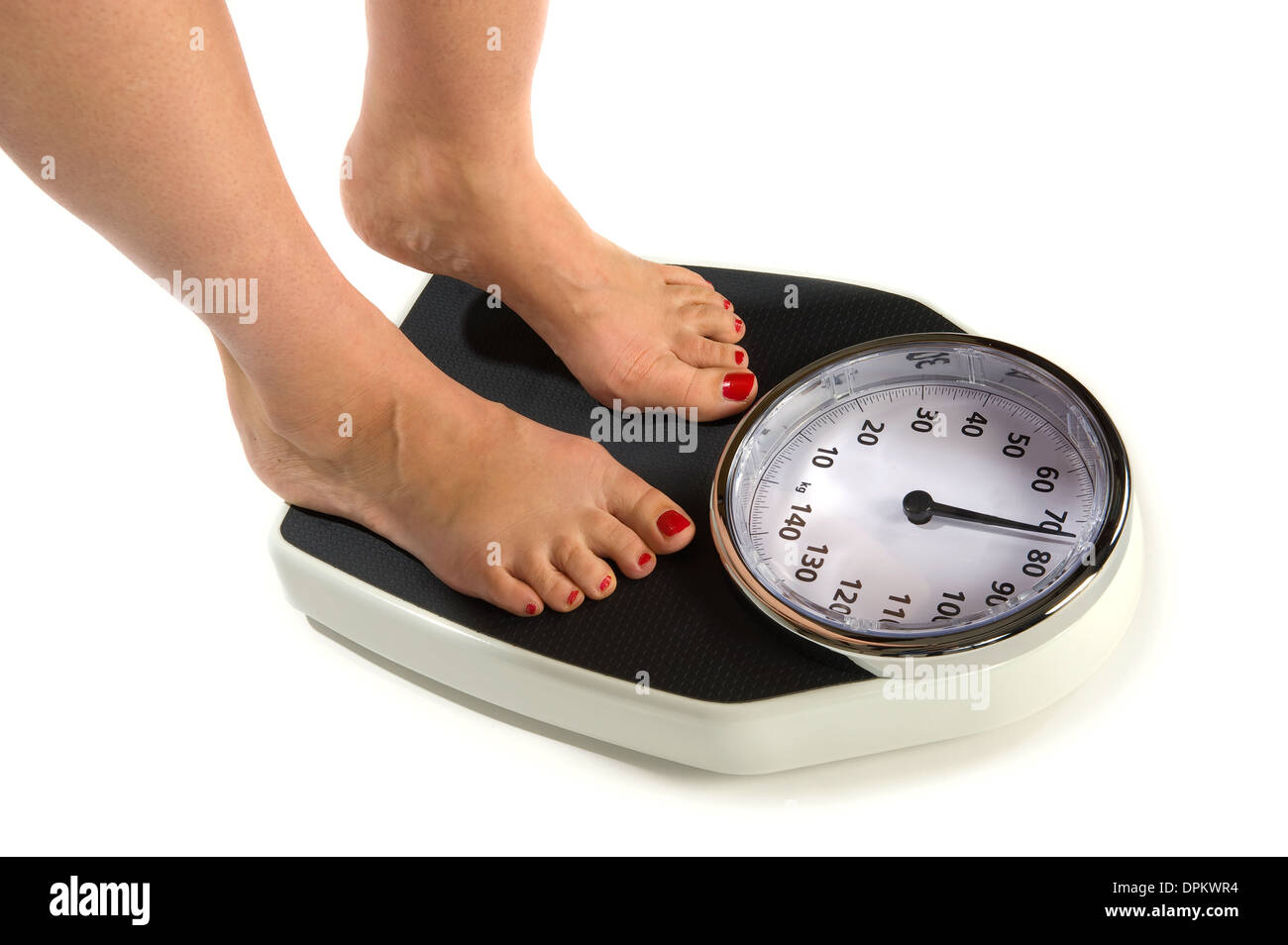 Human Foot On Weighing Scale Stock Photo - Alamy