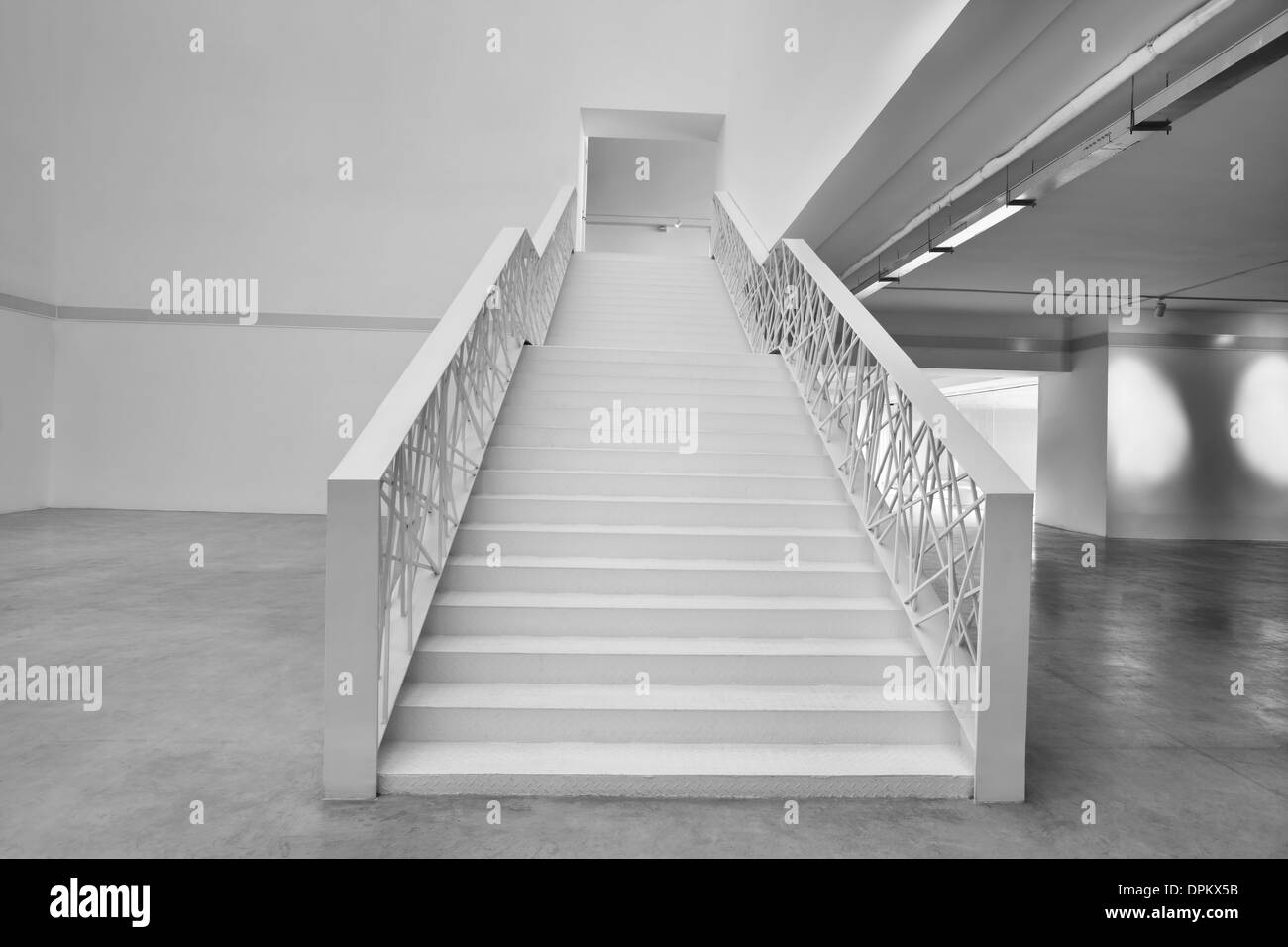 Empty office building stairway composition Stock Photo