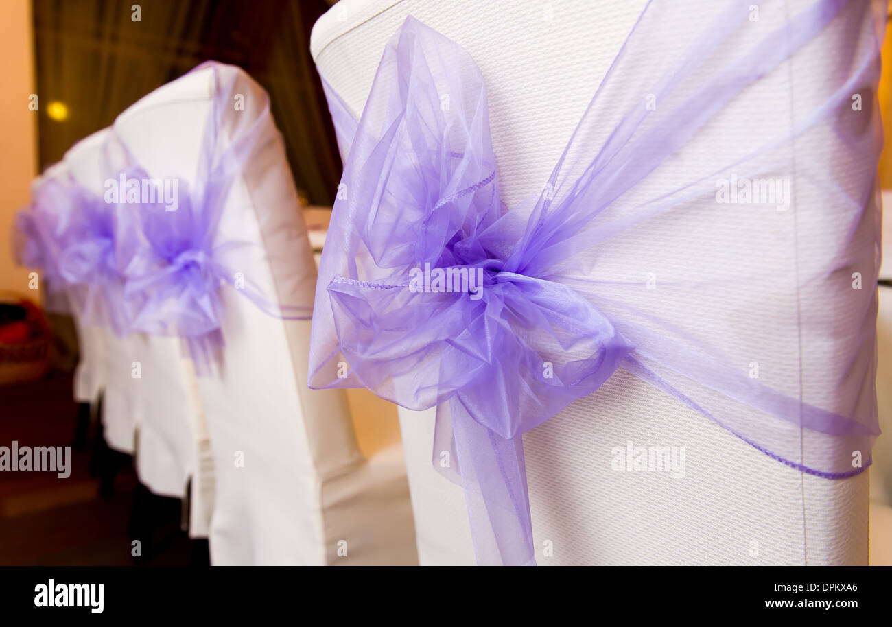 Wedding Reception Chair Backs Bow Stock Photos Wedding Reception