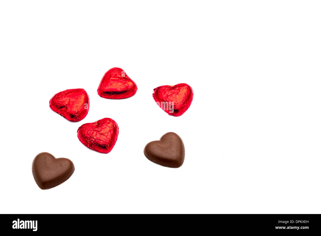 Chocolate pieces as a symbol of love Stock Photo Alamy