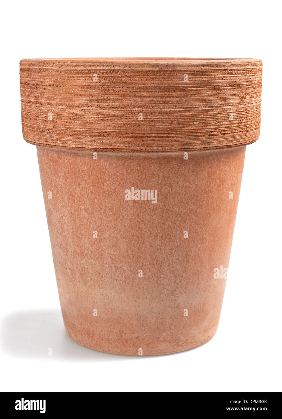earthenware flowerpot isolated on white Stock Photo